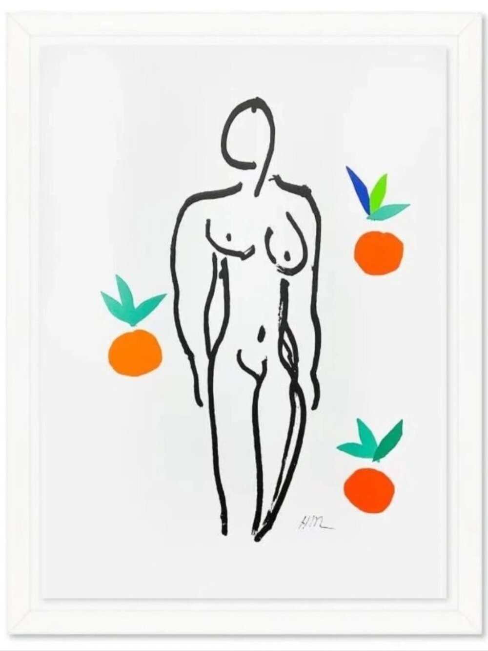Le Nu aux oranges by Henri Matisse COA (WITH CUSTOM FRAME)